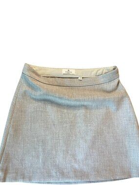 Babaton by Aritzia Sphere Mini Skirt Softly Structured Light Gray Size 8